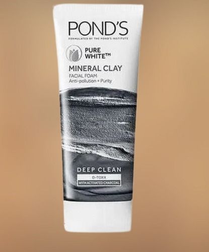 Ponds Pure Detox Mineral Clay Face Wash For Oil Free And Instant Glowing Skin Color Code: White