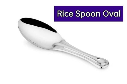 Silver Stainless Steel Rice Serving Oval Spoon For Kitchen