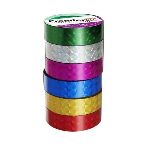 Red Wrinkle Resistant Smudge Free Sparcle Style 12 Mm Holographic Tape at  Best Price in Lucknow