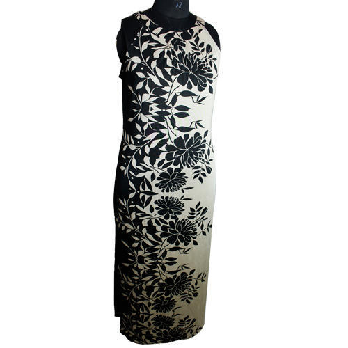 100 % Cotton Design And Style Comfortable Womens Printed Gown Night Dress