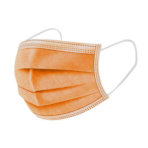 Anti Bacterial Plain Orange Disposable 3 Ply Face Mask With Flexible Earloop Age Group: Suitable For All Ages