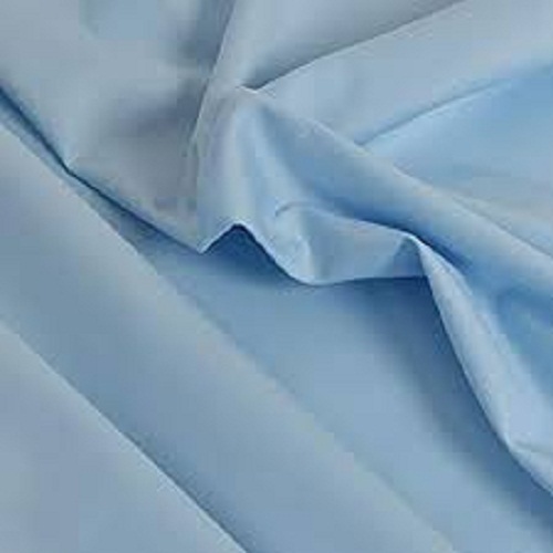 Blue Breathable And Soft Lightweighted 100% Pure Cotton Plain Dyed Fabric