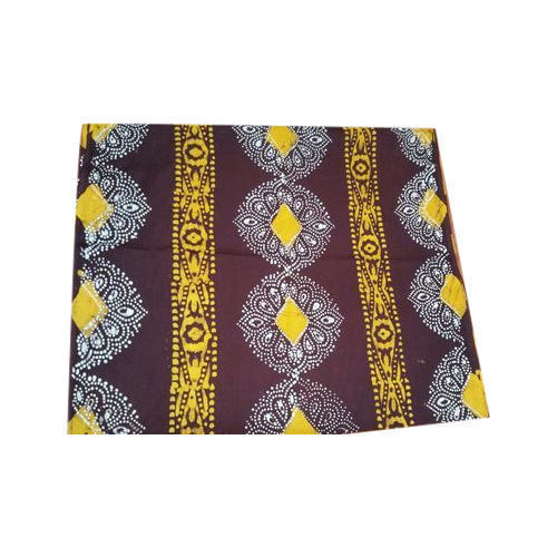 Printed Brown And Yellow Batik Fabric Perfect For Making Clothing ...