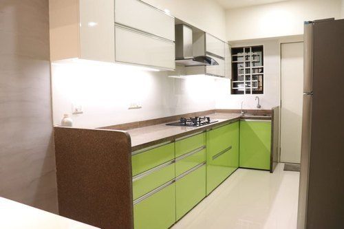 Easy To Clean Appealing Look Easy To Install Termite Proof L Shape Modular Kitchen