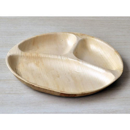 Lite Brown High Grade,Disposable And Eco Friendly Oval Shape Plastic Areca Leaf Plates To Serve Food