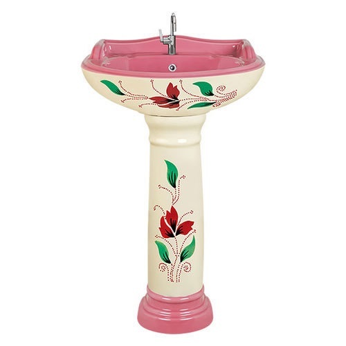 Pp ग्लॉसी फाइन फ़िनिश के साथ अच्छी क्वालिटी का मज़बूत और टिकाऊ डिज़ाइनर सिरेमिक वॉश बेसिन