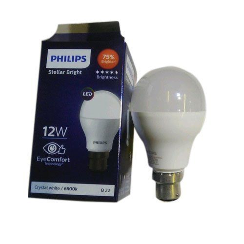 Lower Power Consumption And Energy Efficient White Philips Led Bulbs With 12 Watt  Input Voltage: 220 Volt (V)