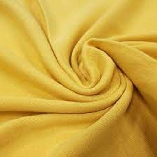 Yellow Breathable And Soft Lightweighted 100% Pure Cotton Plain Dyed Fabric