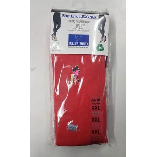 100 % Red Plain Ladies Cotton Legging - Cotton-Polyester Blend, Customized Size | Breathable, Quick Dry, Stretchy, Easy Care, All-Season Comfort