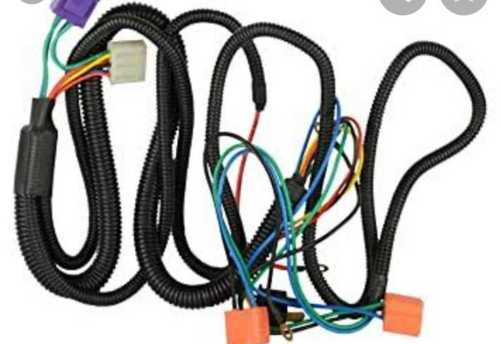 Black Automatic Wiring Harness, Plastic Insulated Material And Copper Inner Material