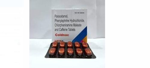 Coldnac Paracetamol, Phenylephrine Hydrochloride, Chlorpheniramine Maleate And Caffeine Tablets Age Group: Adult