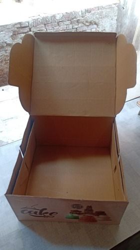 Brown High Quality And Reasonable Rates Single Phase 2 Ply Lithography Offset Rectangular Printed Corrugated Box