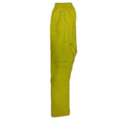 Indian Cotton Solid Yellow Plain Leggings - Cotton Blend, Customized Sizes Available | Breathable, Quick Dry, Machine Washable, Smooth Fit