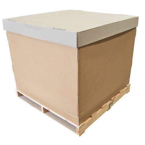 Square Plain Kraft Brown Paper Corrugated Packaging Boxes Used In Shipping