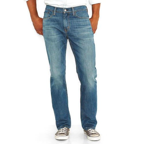 Automatic Plain Sky Blue Stretchable Mens Denim Jeans