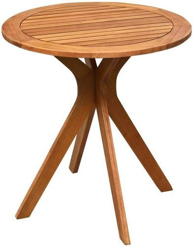 Brown Round Shape 4 Legs Wooden Coffee Table For Indoor