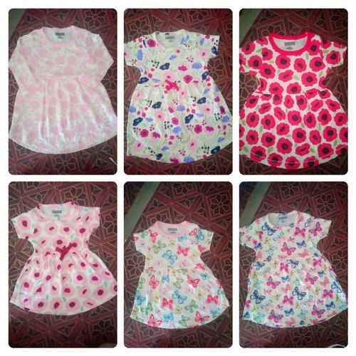 Stylish And Comfortable Skin Friendly Short Hand Girl Baby Wear Cotton Gown Age Group: 1