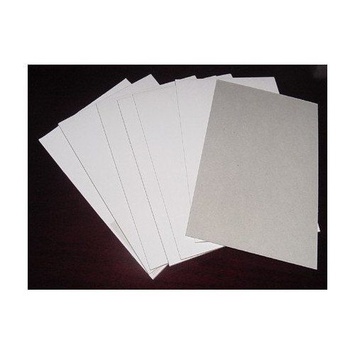 Wood Pulp Tear Resistant And Anti Curl Rectangle Shape White Grey 320 Gsm Duplex Board, For Printing