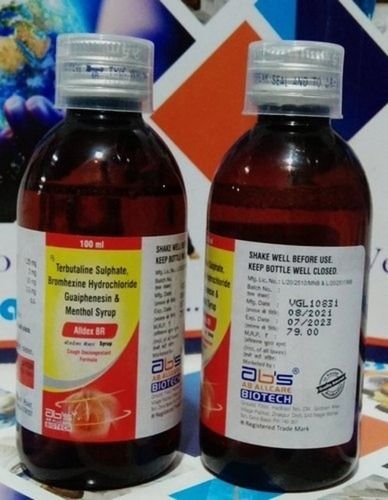 Aldex Br 100Ml Terbutaline Sulphate. Bromhexine Hydrochloride Guaiphenesin And Menthol Syrup General Medicines