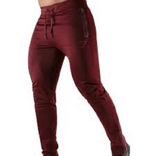 Breathable Light Weight And Comfortable Maroon Plain Full Length Lower