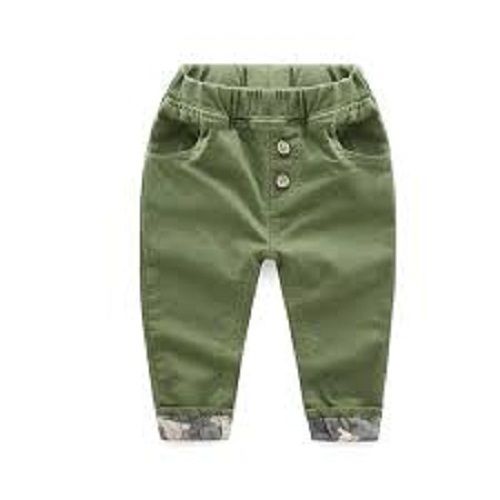 Comfortable And Skin Friendly Bright And Cheerful Sea Green Full Kids Pants Age Group: 1-3