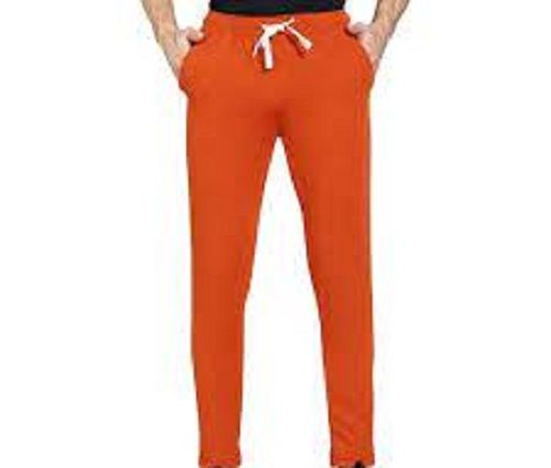 Men Skin Friendly Regular Fit Stretchable And Breathable Orange Fancy Lower