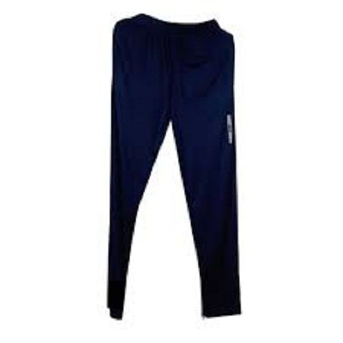 Mens Stretchable And Comfortable Full Length Casual Wear Navy Blue Plain Lower