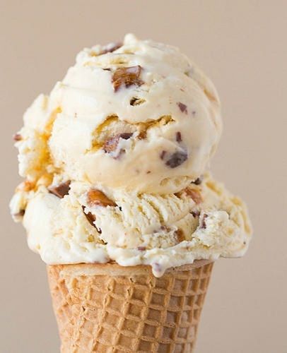 Nuts And Yummy Good Source Of Fiber Protein Healthy Vitamins Sweet And Tasty Cone Vanilla Ice Cream 