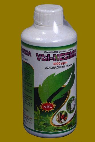Pack Of 1000ml Vbl Neema 30000 Ppm Azadirachtin Bio Pesticides For Agriculture Uses