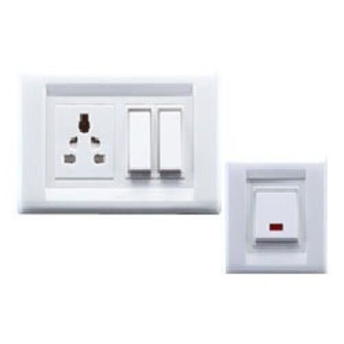 White Color And Rectangular Shape Switch Boards And Protection IP 54 - Modular System For Custom Switchboard Design , Durable 2x4 Setup With Standard Wiring