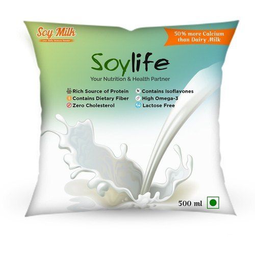 White Fresh Soylife Soy Milk For Daily Use Rich Calcium And Protein, 500 Ml