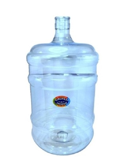 20 Liter Durable BPA-Free Plastic Water Jar - Rigid Transparent Design, Dishwasher and Microwave Safe, Leak-Resistant Screw-On Lid