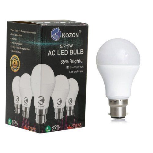 9 Watt, Kozon Ac White Round Led Bulb, 85% With Cool Bright, Energy Efficient Body Material: Aluminum