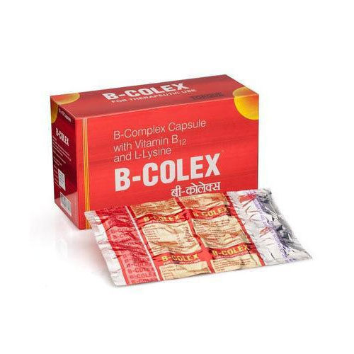 B Complex With Vitamin B12 And L-Lysine Capsules Health Supplements