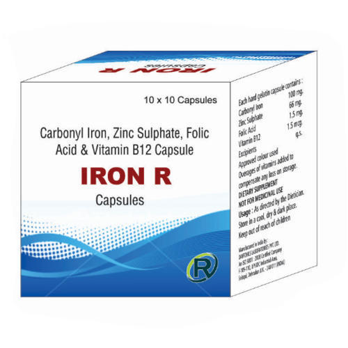Carbonyl Iron, Zinc Sulphate, Folic Acid And Vitamin B12 Capsules Iron R Capsules