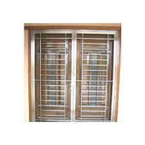 Corrosion Resistant Fine Finish Silver And Brown Stainless Steel Window For Home Use