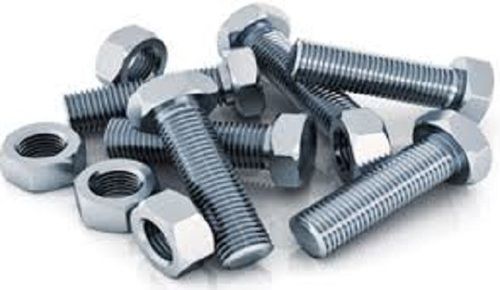 Powder Coated High Strength And Corrosion Resistant Mild Steel Silver Bolt Nut For Construction Use