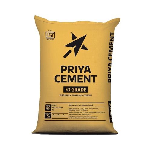 Grey Ordinary Portland High Performance Priya Cement Easy To Uses And Weather Proof