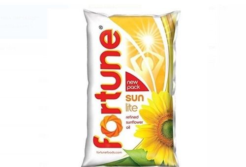 Pack Of 1 Liter Natural And Pure Fortune Refined Sunflower Oil For Cooking