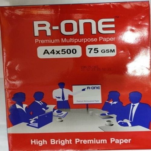 White Pack Of 500 Sheets A4 Size 75 Gsm R One Multipurpose Copier Paper