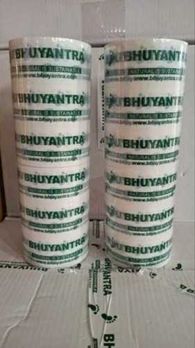 Printed Adhesive Tape Roll In White And Green Color For Packaging Usage Length: 25  Meter (M)