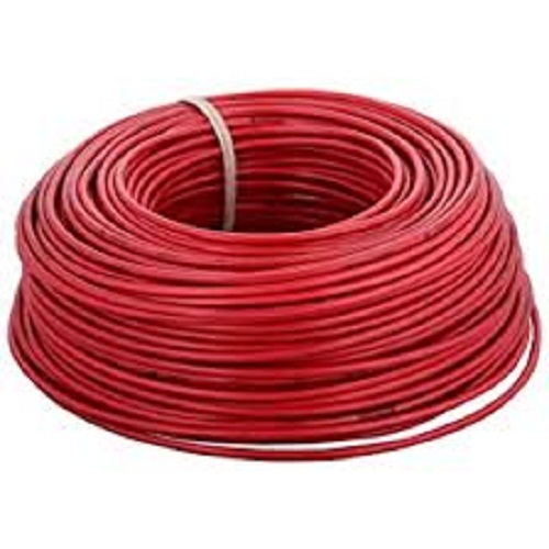 लाल रंग इलेक्ट्रिकल पीवीसी वायर अच्छी क्वालिटी टिकाऊ और लंबाई 90 मीटर फ्रीक्वेंसी (मेगाहर्ट्ज): 50-60 हर्ट्ज (हर्ट्ज)