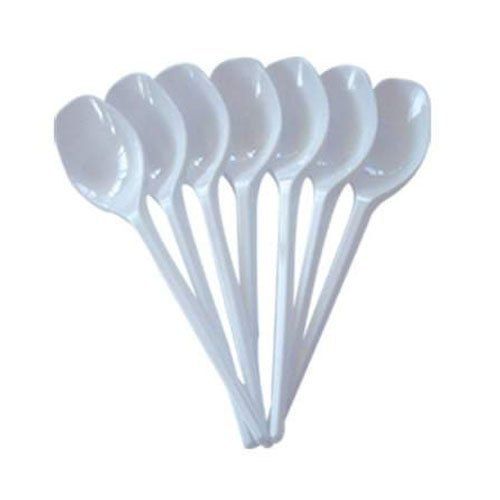 White Use And Throw Disposable Plastic Spoons For Parties With 2-4 Inch Size