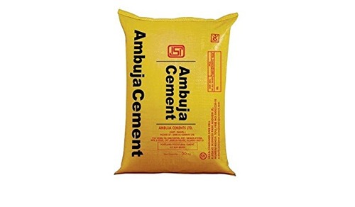 Water Resistance And High Binding Capacity Ambuja Cement For Construction Use - Aluminate Material, 50kg, Grey Color, 25-50 MPa Compressive Strength, Ultra-Fine Sand | Extra Rapid Hardening, Low Heat of Hydration, Decorative Feature