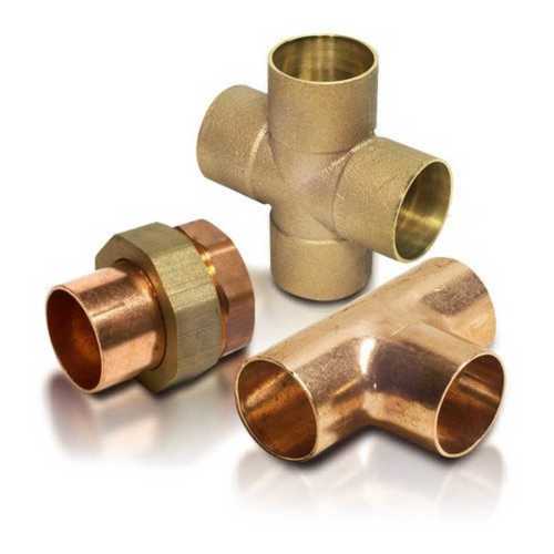 Brass Pipe Fitting For Structure Pipe Usage, 3 Inch-10 Inch Size Golden Color