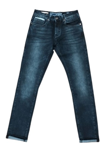 Skinny Fit Denim Shorts - 42 cm Length, Waist Size 36, Blue | Breathable, Washable Shredded Pattern for Winter Wear