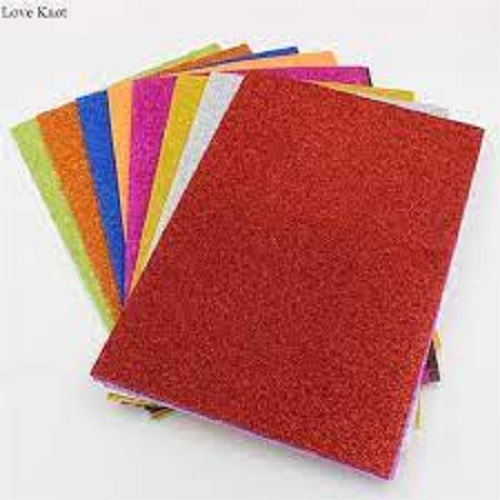 Good Quality And Smooth In Use Multicolored A4 Glitter Eva Foam Sheet For Writing - 10-Piece Set, 20cm x 30cm | Non-Toxic, Multipurpose Arts and Crafts Sheets for Kids