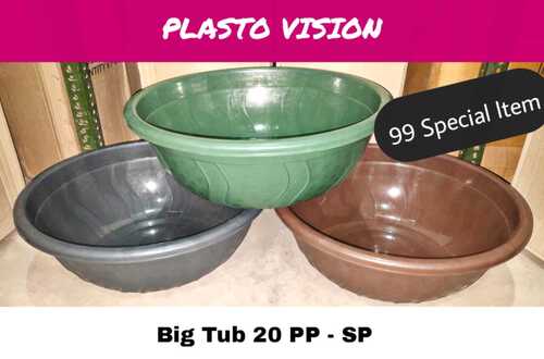 Pvc Leak Proof Unbreakable And Strong Good Quality Plastic Round Bath Tub 