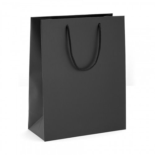 Shower Rooms & Accessories Machine Made Black Kraft Paper Shopping Carry Bags(Loop Handle)