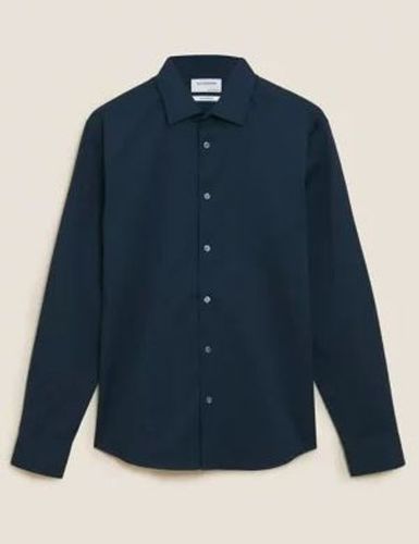 Men'S Cotton Full Sleeves Plain Blue Casual Shirt  Age Group: 30 To 45